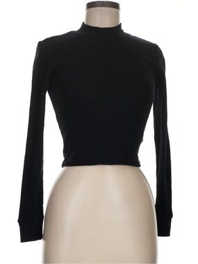 Z Supply Black Ribbed Crewneck Sweater